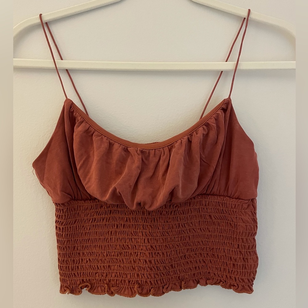 Urban Outfitters smocked crop top